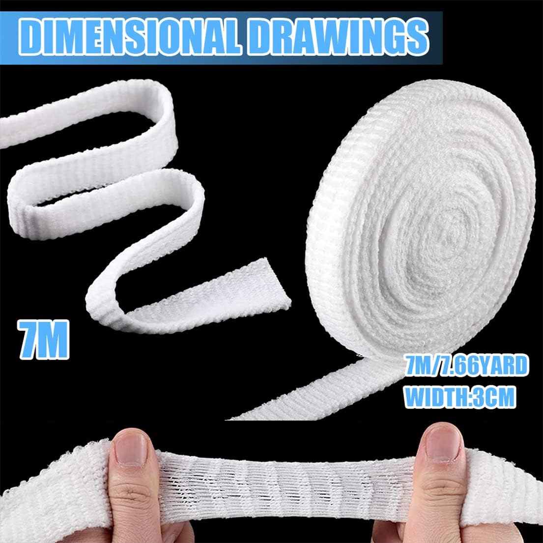 Tubular Bandage Elastic Net Bandages 7M Tubular Gauze Breathable Wound Dressing Wrap Retainer Stretch Bandage Support - Image 2