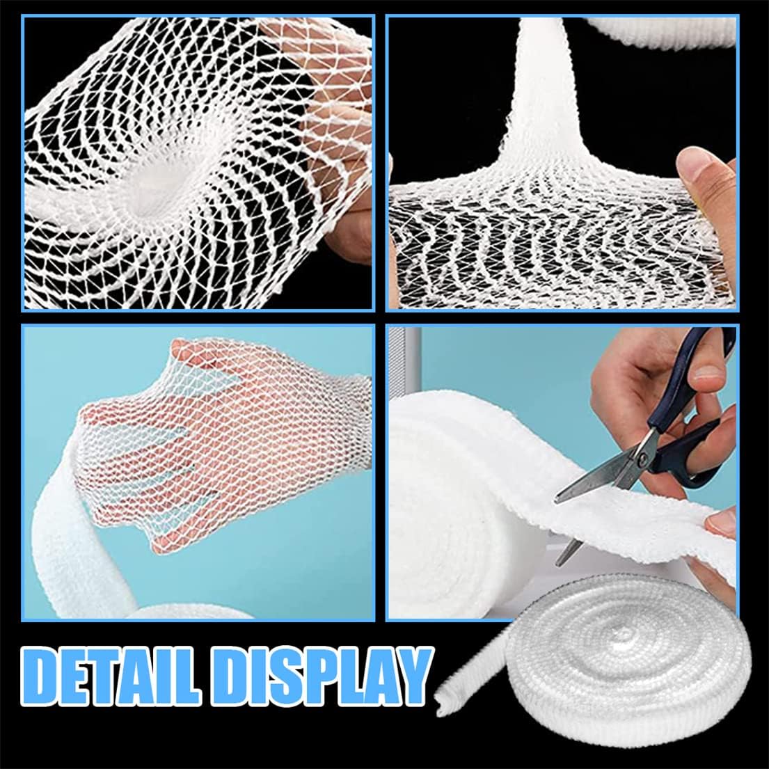 Tubular Bandage Elastic Net Bandages 7M Tubular Gauze Breathable Wound Dressing Wrap Retainer Stretch Bandage Support - Image 3