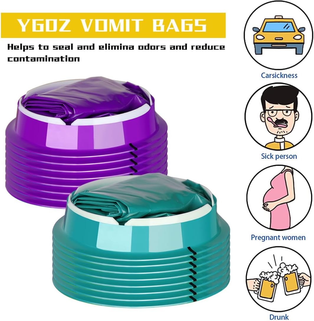 Vomit Bags, Disposable Emesis Bag 16 Pack Portable Barf Bags 1000ML Vomiting Sick Bag for Airsickness Travel Car Motion Sickness and Morning Sickness - Image 3