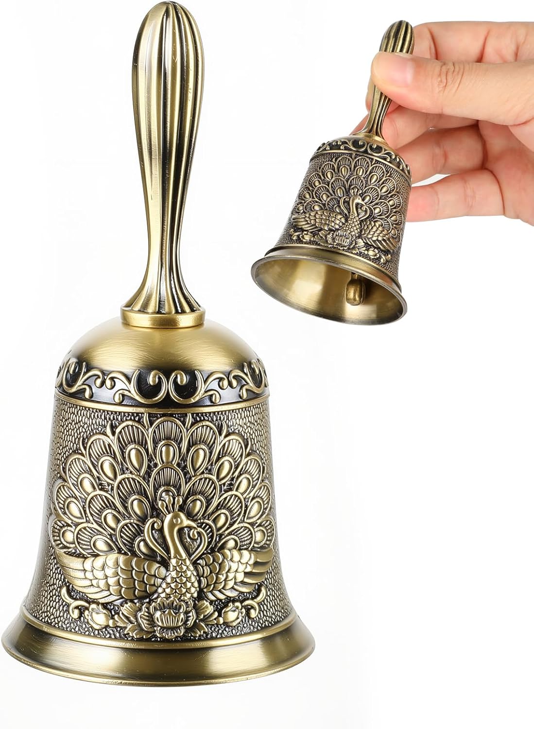 Hand Bell Ringing Bells Loud Service Call Bells Handbells for Seniors Bedside Wedding Dinner Meditation - Image 1