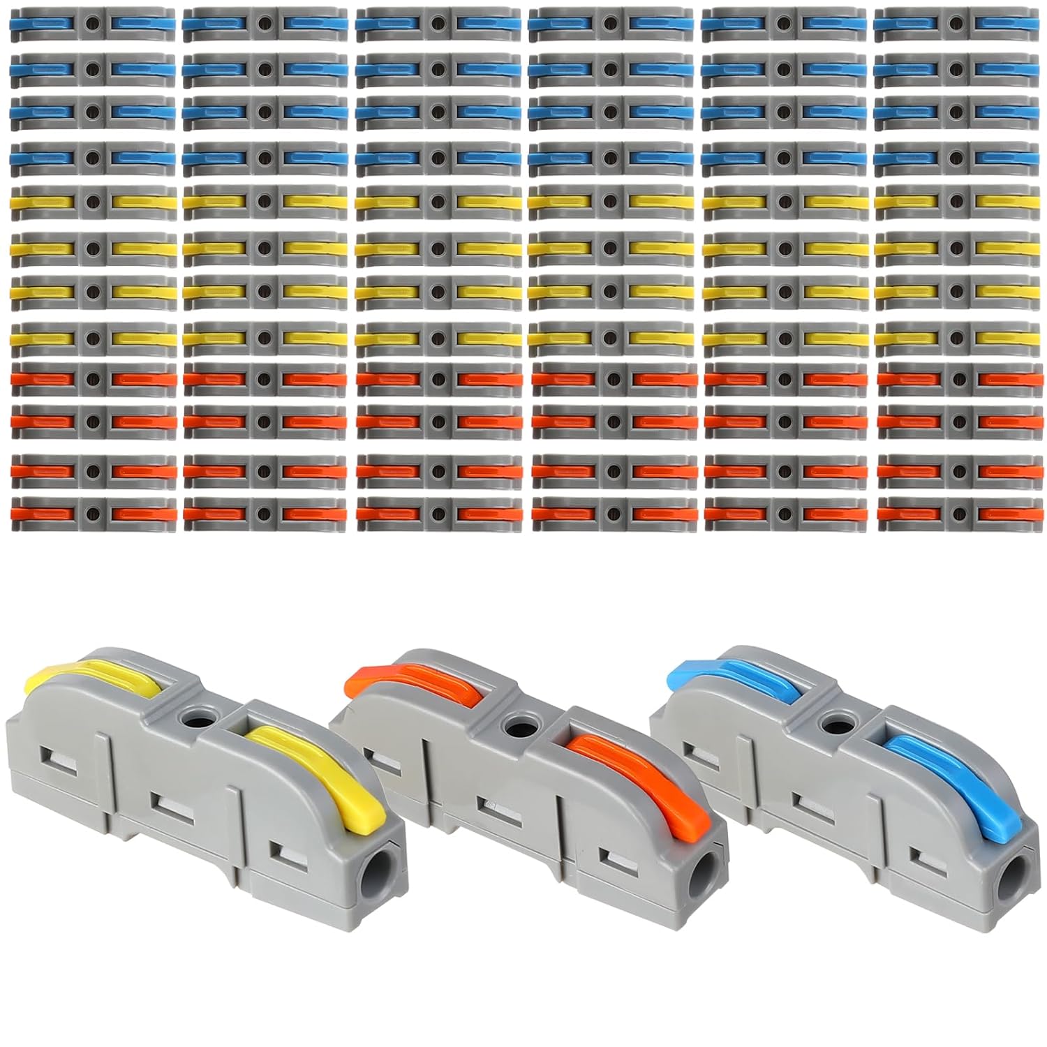 Lever Wire Connectors Kit 34PCS Quick Connect Wire Splice Conductor Compact Connectors Inline Wiring Splices Terminals - Image 1