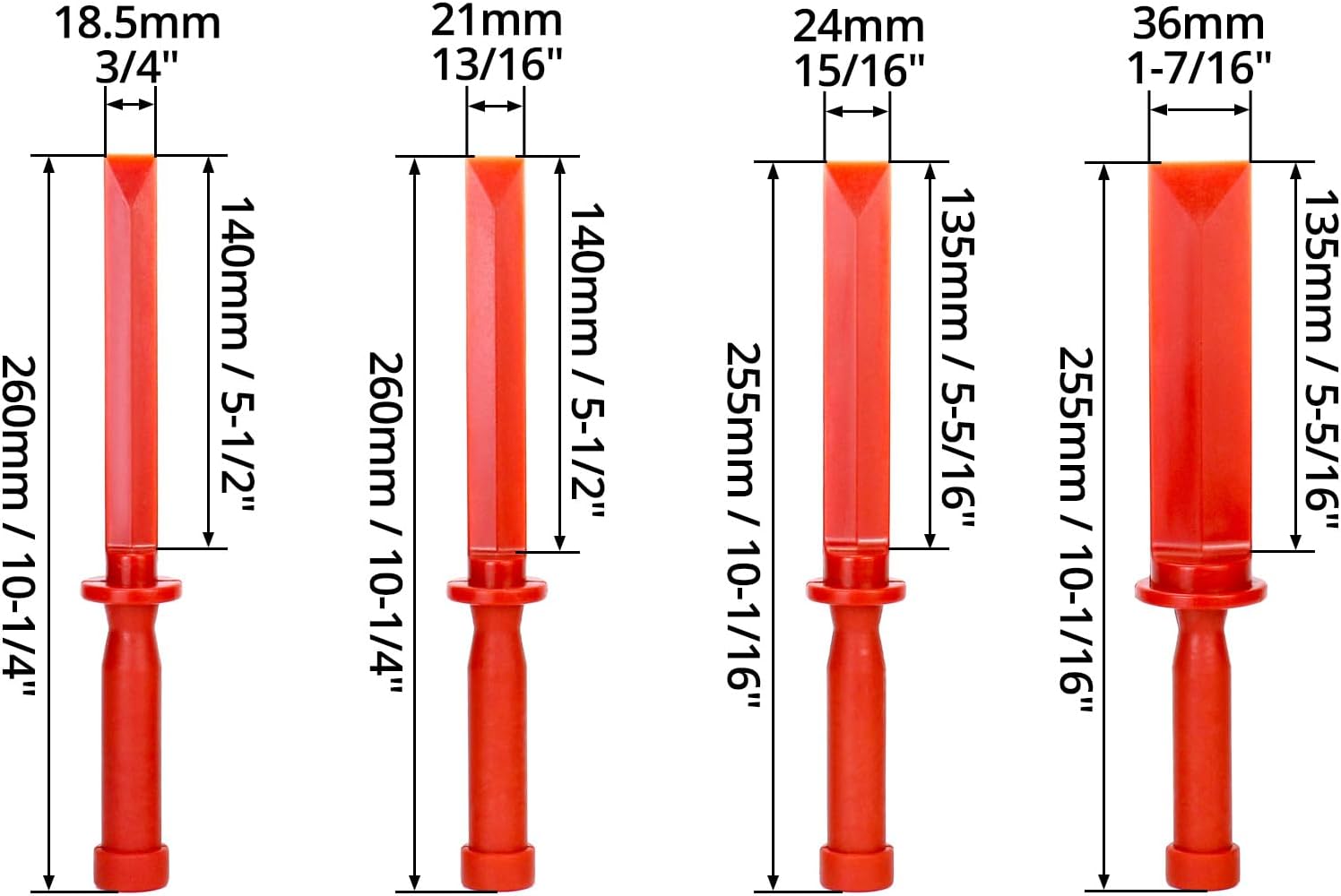 Plastic Chisel Scraper Set, 3/4