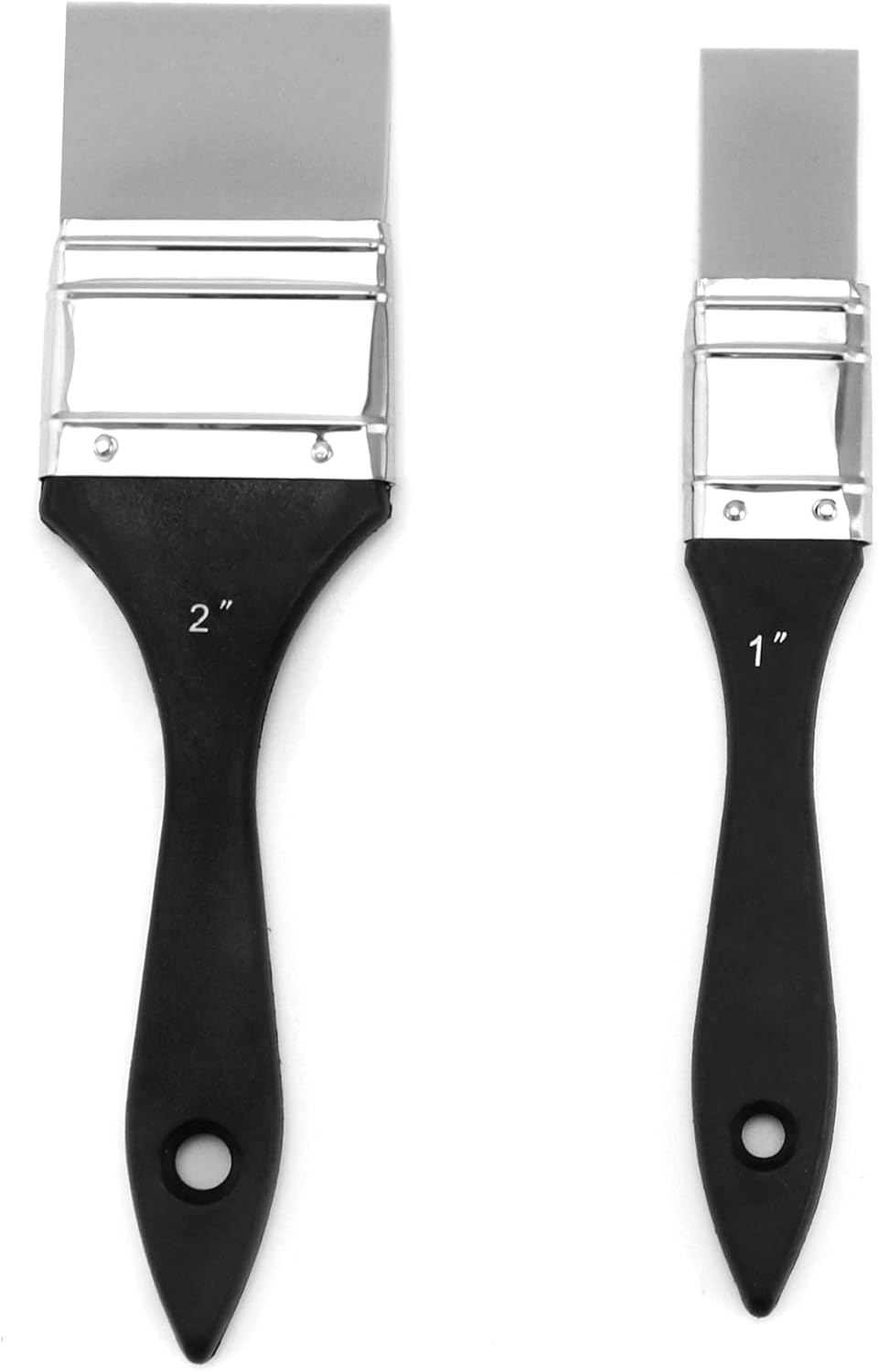 Paint Brush, Silicone Color Shaper Brush, 2 Pcs (1 inch,2 inch) Solid Flat Flexible Acrylic and Water Based Painting Tool for Move and Remove Acrylic Paints - Image 8