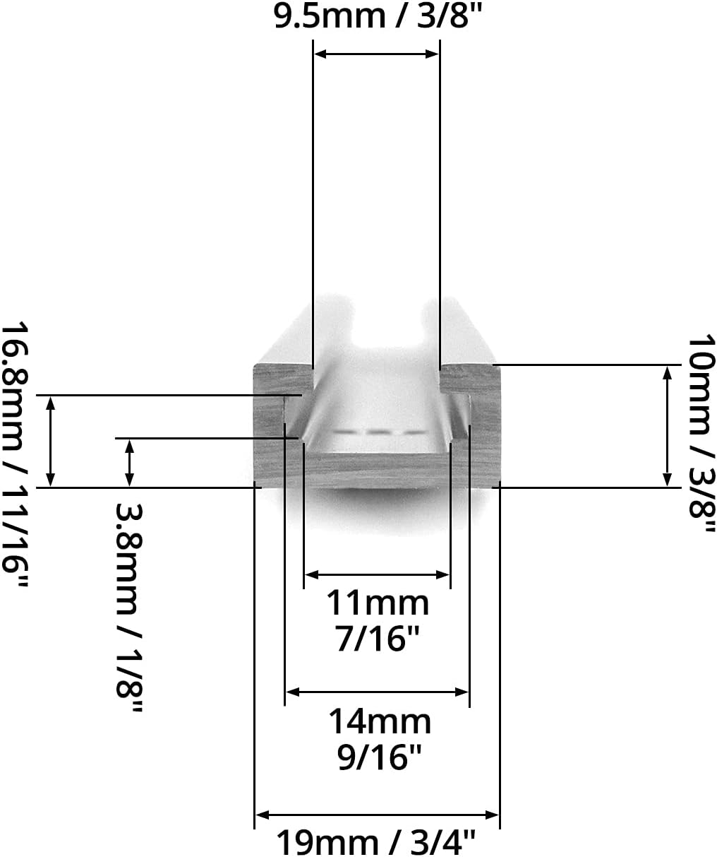 Aluminum T Track, 2 Pack 12 Inch Universal Double Cut Profile T Track, with Predrilled Mounting Holes and Screws, Woodworking and Fixtures, for Drill Press Table, Router Table - Image 3