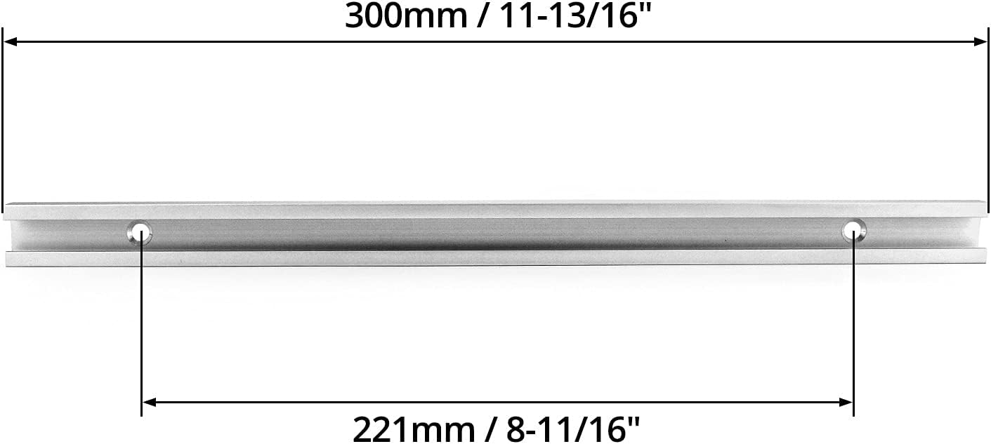 Aluminum T Track, 2 Pack 12 Inch Universal Double Cut Profile T Track, with Predrilled Mounting Holes and Screws, Woodworking and Fixtures, for Drill Press Table, Router Table - Image 4