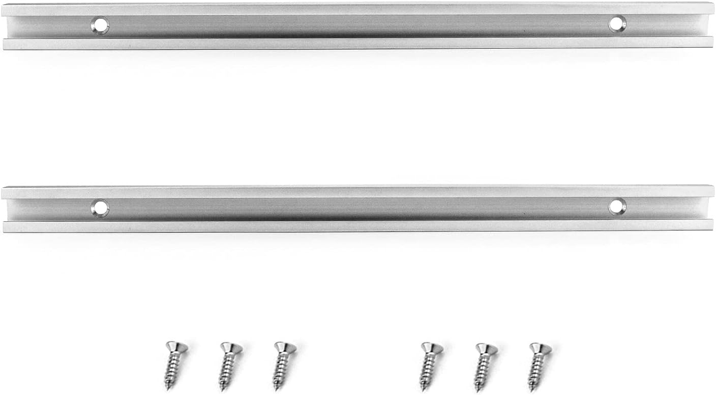 Aluminum T Track, 2 Pack 12 Inch Universal Double Cut Profile T Track, with Predrilled Mounting Holes and Screws, Woodworking and Fixtures, for Drill Press Table, Router Table - Image 6