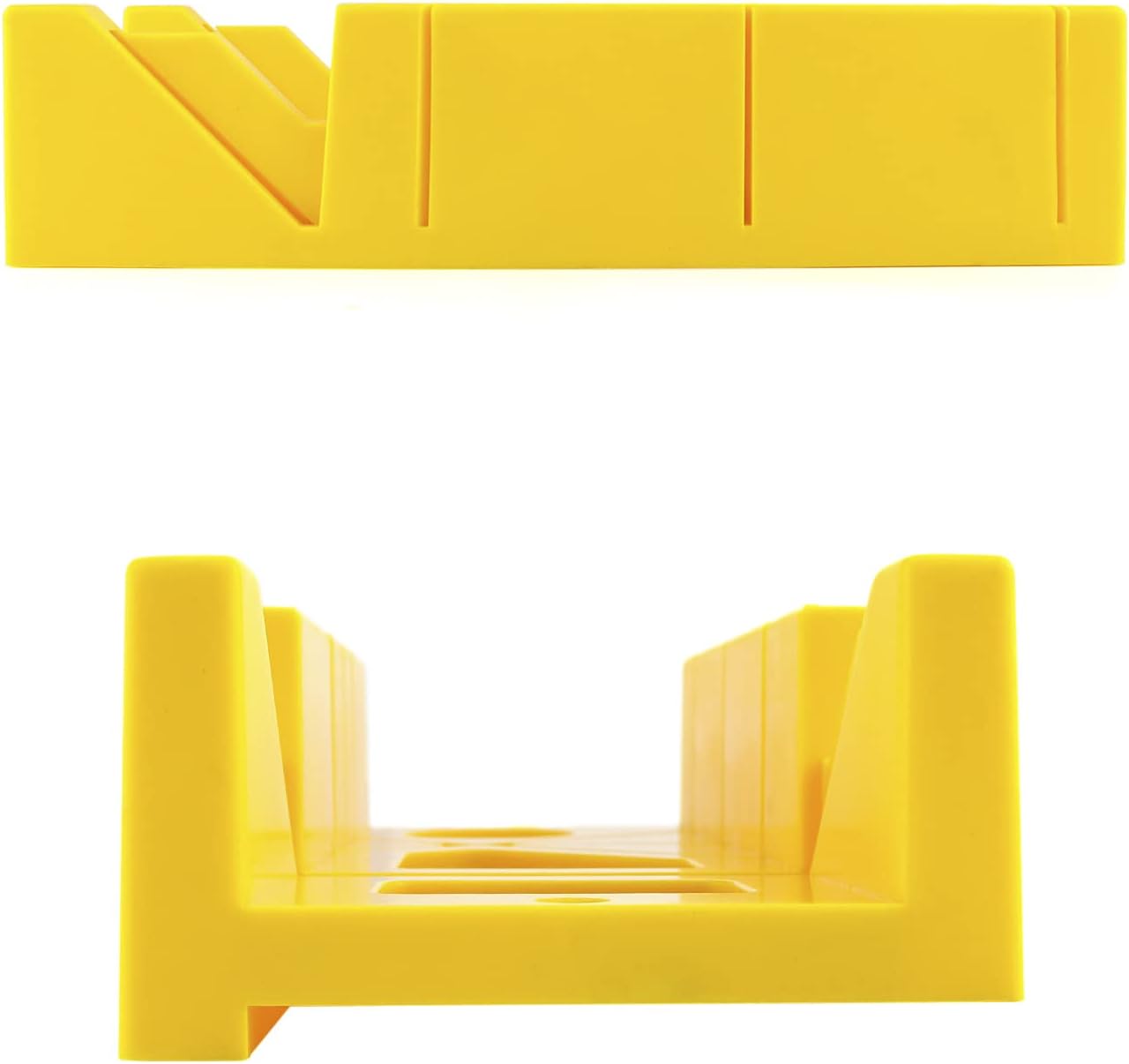12-Inch High Impact Plastic Miter Box with Versatile Cutting Angles and Ruler Scale - Image 3