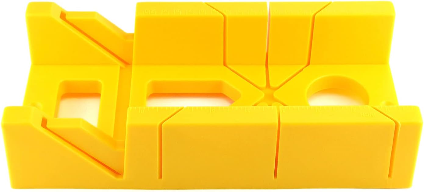 12-Inch High Impact Plastic Miter Box with Versatile Cutting Angles and Ruler Scale - Image 7