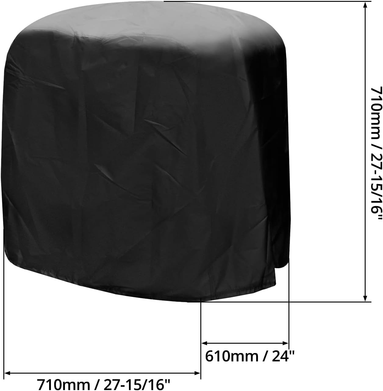 Dustproof Miter Saw Cover, 210D Oxford Cloth with Bottom Drawcord Fits Most Miter Saws, Planers, Machine Tools, Rustproof and Waterproof, Black - Image 6