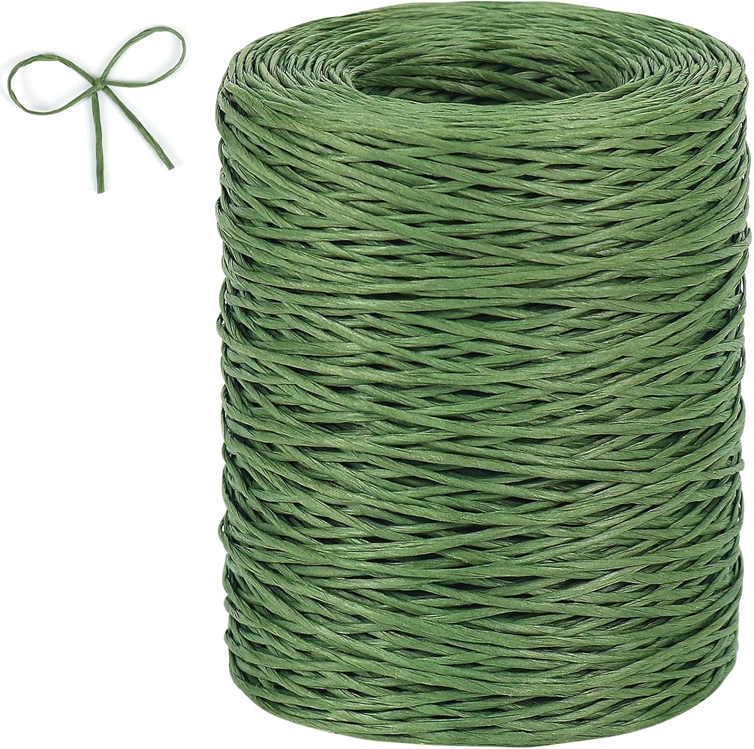 Floral Wire, 656 Feet 2mm Paper Covered Bind Wire for Floral Bouquets, Crowns, Wreath Making, Christmas Ornaments, Garlands, Wedding Decorating, Crafts (Green) - Image 1