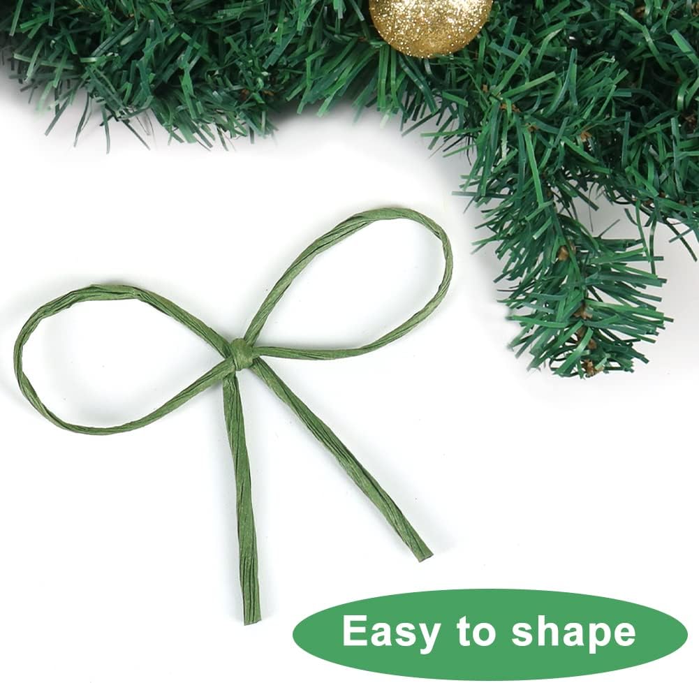 Floral Wire, 656 Feet 2mm Paper Covered Bind Wire for Floral Bouquets, Crowns, Wreath Making, Christmas Ornaments, Garlands, Wedding Decorating, Crafts (Green) - Image 4
