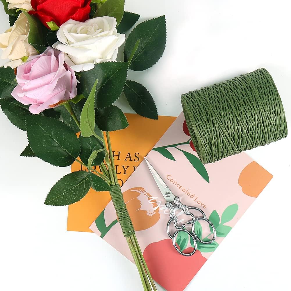 Floral Wire, 656 Feet 2mm Paper Covered Bind Wire for Floral Bouquets, Crowns, Wreath Making, Christmas Ornaments, Garlands, Wedding Decorating, Crafts (Green) - Image 5