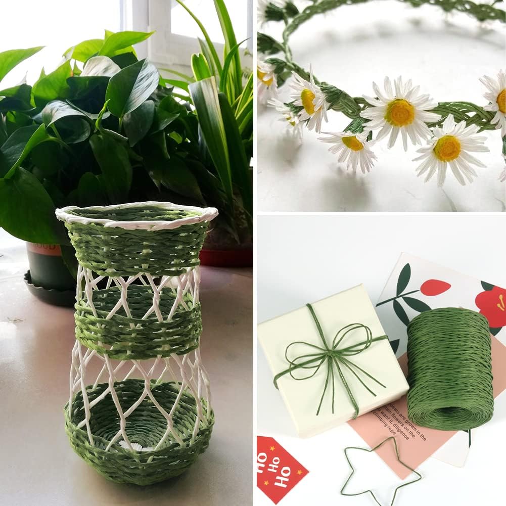 Floral Wire, 656 Feet 2mm Paper Covered Bind Wire for Floral Bouquets, Crowns, Wreath Making, Christmas Ornaments, Garlands, Wedding Decorating, Crafts (Green) - Image 6