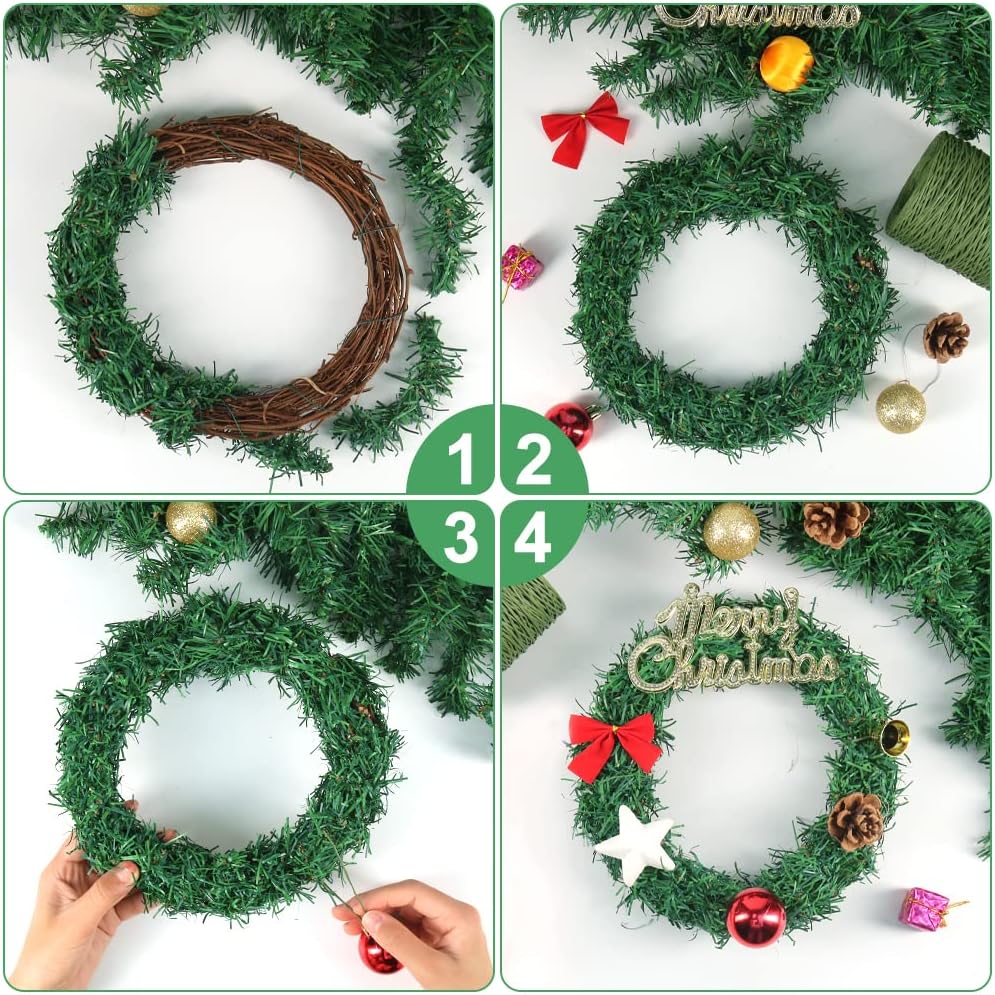 Floral Wire, 656 Feet 2mm Paper Covered Bind Wire for Floral Bouquets, Crowns, Wreath Making, Christmas Ornaments, Garlands, Wedding Decorating, Crafts (Green) - Image 7