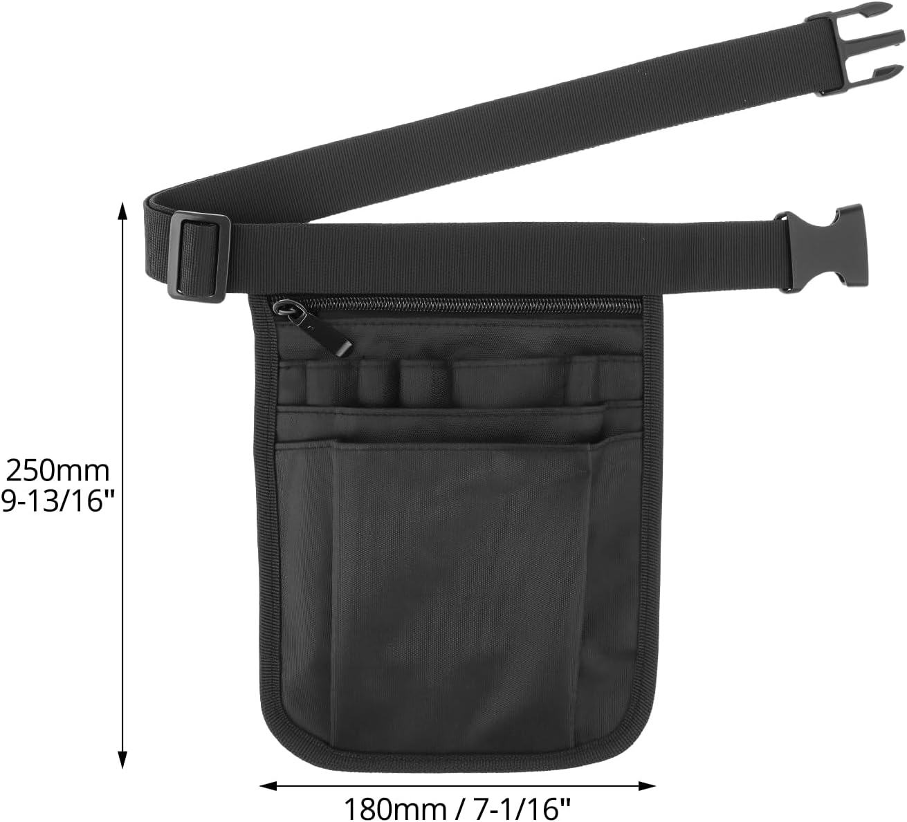 Nurse Waist Pouch Bag for Women Men, 2 Pack Utility Organizer Belt Pouch, Waist Tool Storage Bag, Oxford Fabric, 10x7 in, Black - Image 6