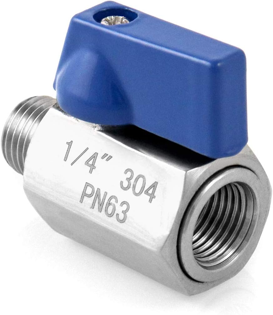 Mini Ball Valve, 2 Pack 1/4