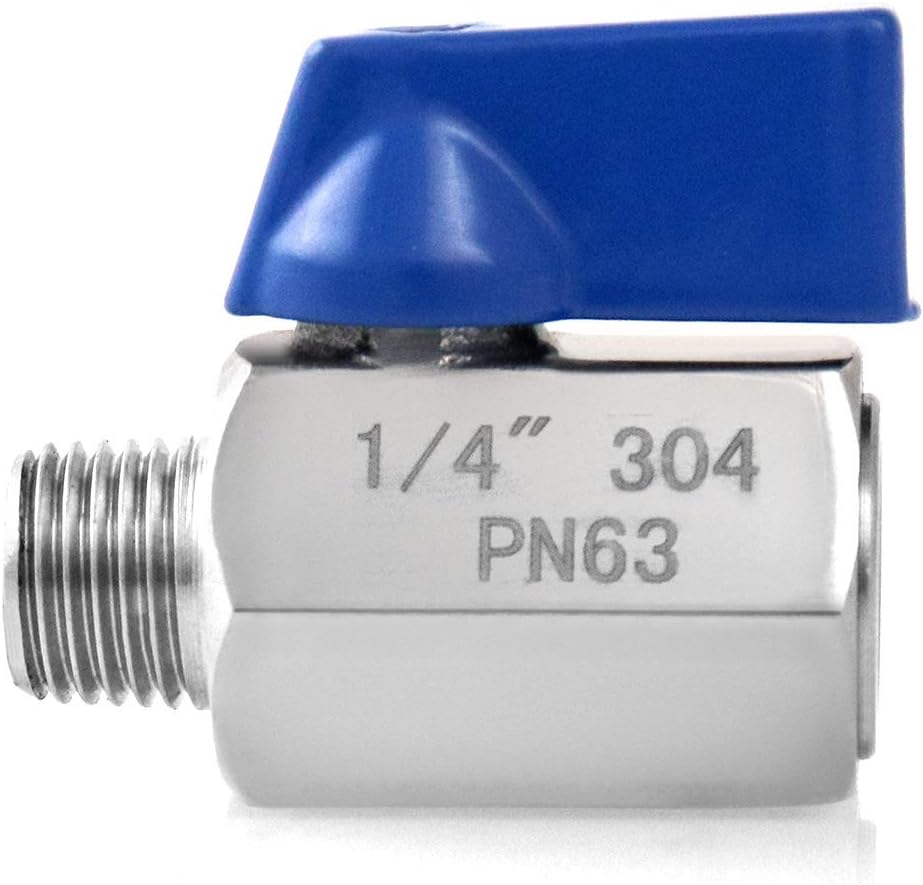 Mini Ball Valve, 2 Pack 1/4