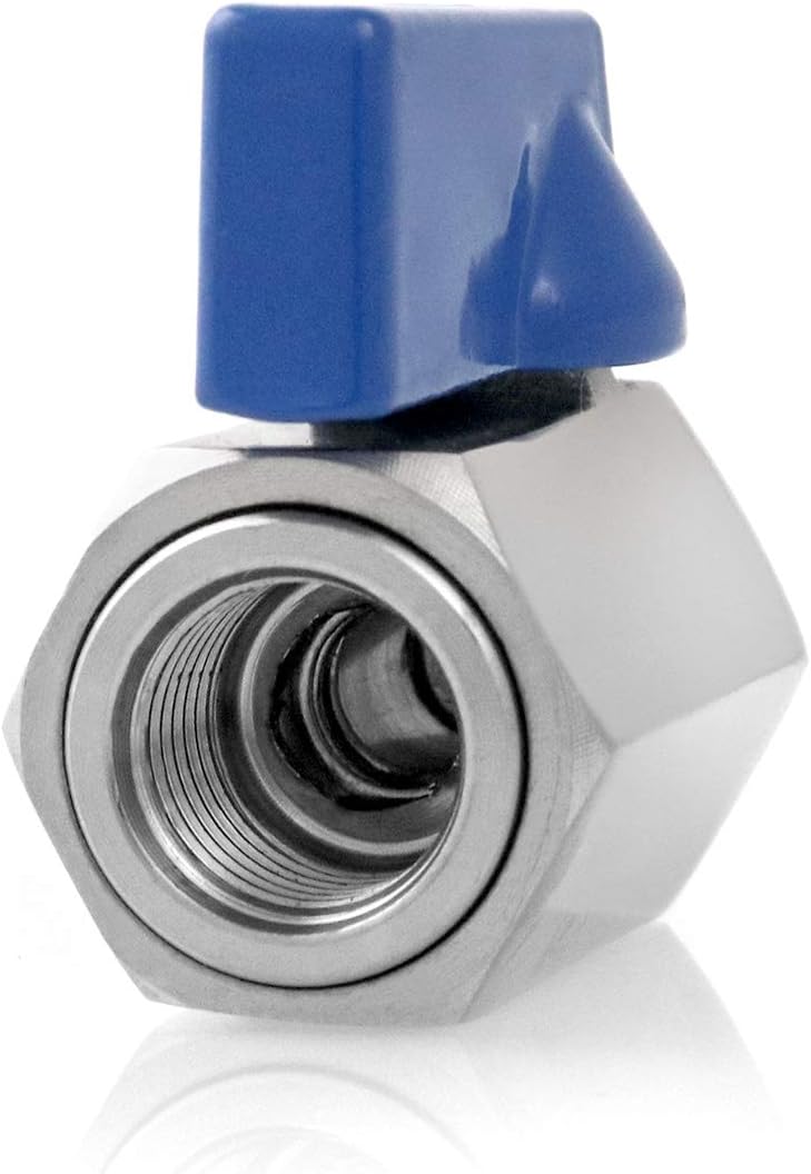 Mini Ball Valve, 2 Pack 1/4