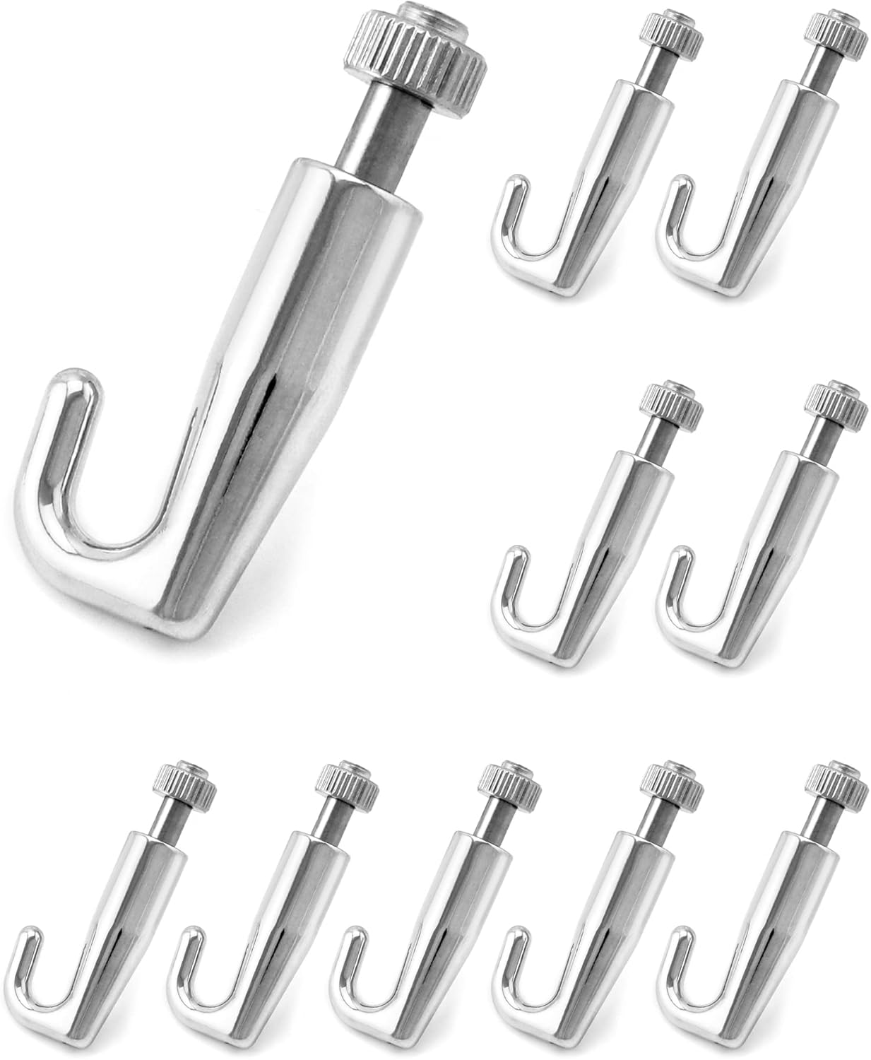 Art Gallery Display Wire Rope Hanger Hooks, 10 Pack Adjustable Metal Hooks Fit 2.0mm Steel Cables Wire Rope, Gallery Picture Hanging System - Image 7