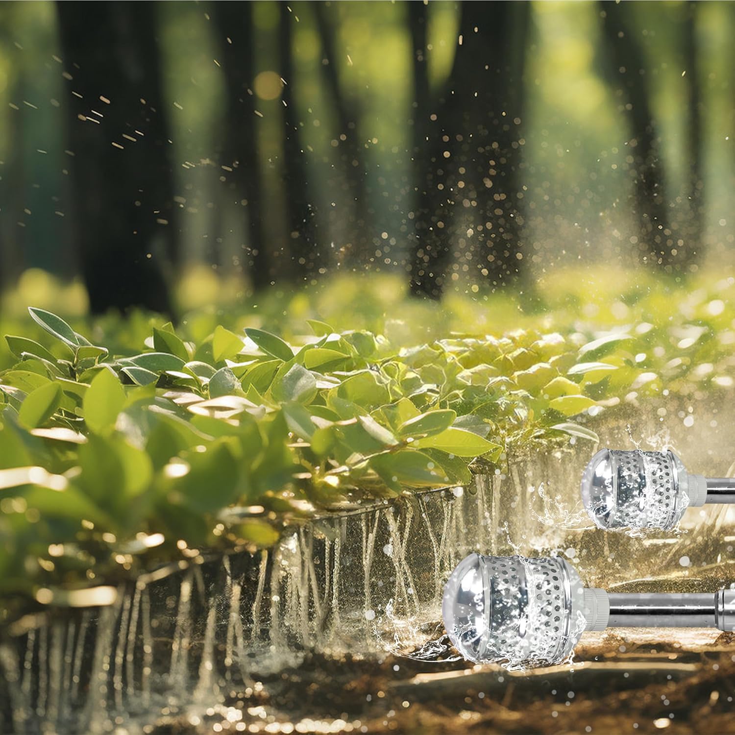 2 Pack Bubbler Sprinkler Heads, Aluminum Diffuser Flood Nozzle for Delicate Watering, Gentle Garden Metal Watering Soaker Sprinkler for Plants Garden Lawn Yard - Image 4