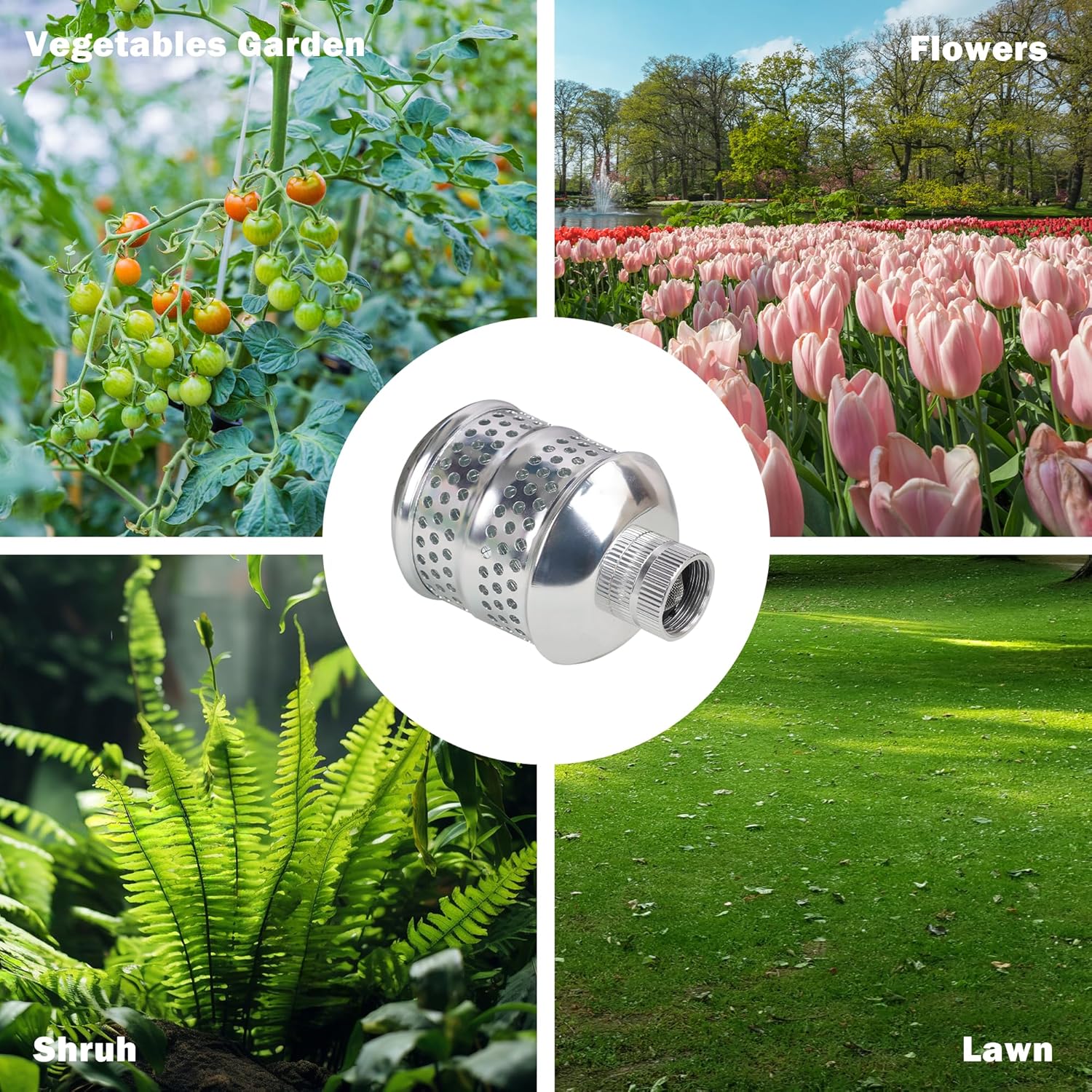2 Pack Bubbler Sprinkler Heads, Aluminum Diffuser Flood Nozzle for Delicate Watering, Gentle Garden Metal Watering Soaker Sprinkler for Plants Garden Lawn Yard - Image 6