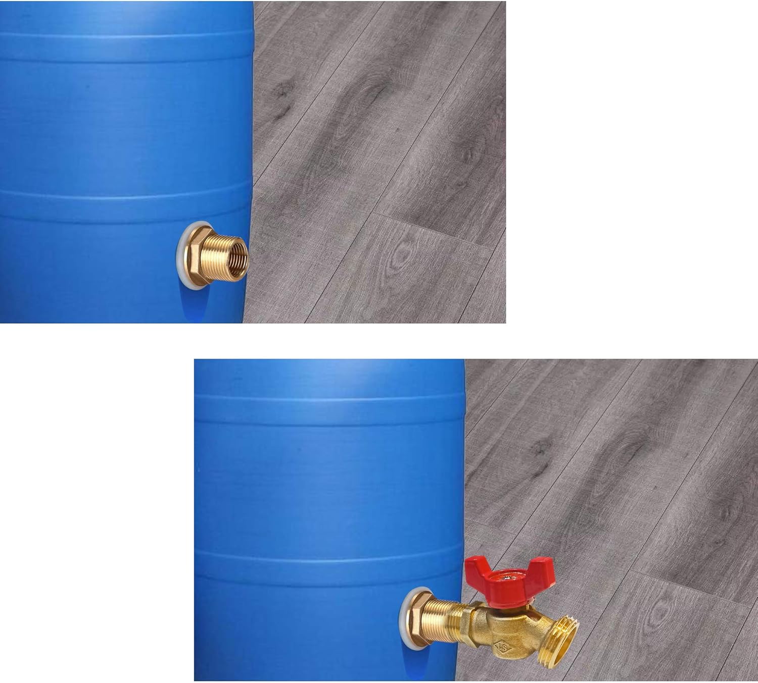 Brass Rain Barrel Quarter Turn Ball Valve Spigot Kit 1/2 Inch With Bulkhead Fitting - Image 6