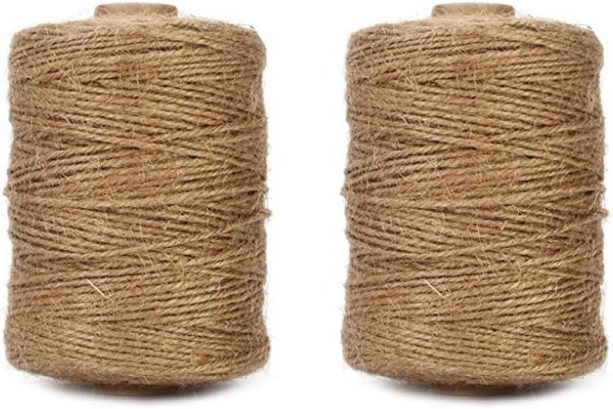 1000 Feet Natural Jute Twine, 2mm Twine String for Arts and Crafts, Gardening, Gift Wrapping, Packaging, Festive Decorations (2PCS x 500 Feet) - Image 1