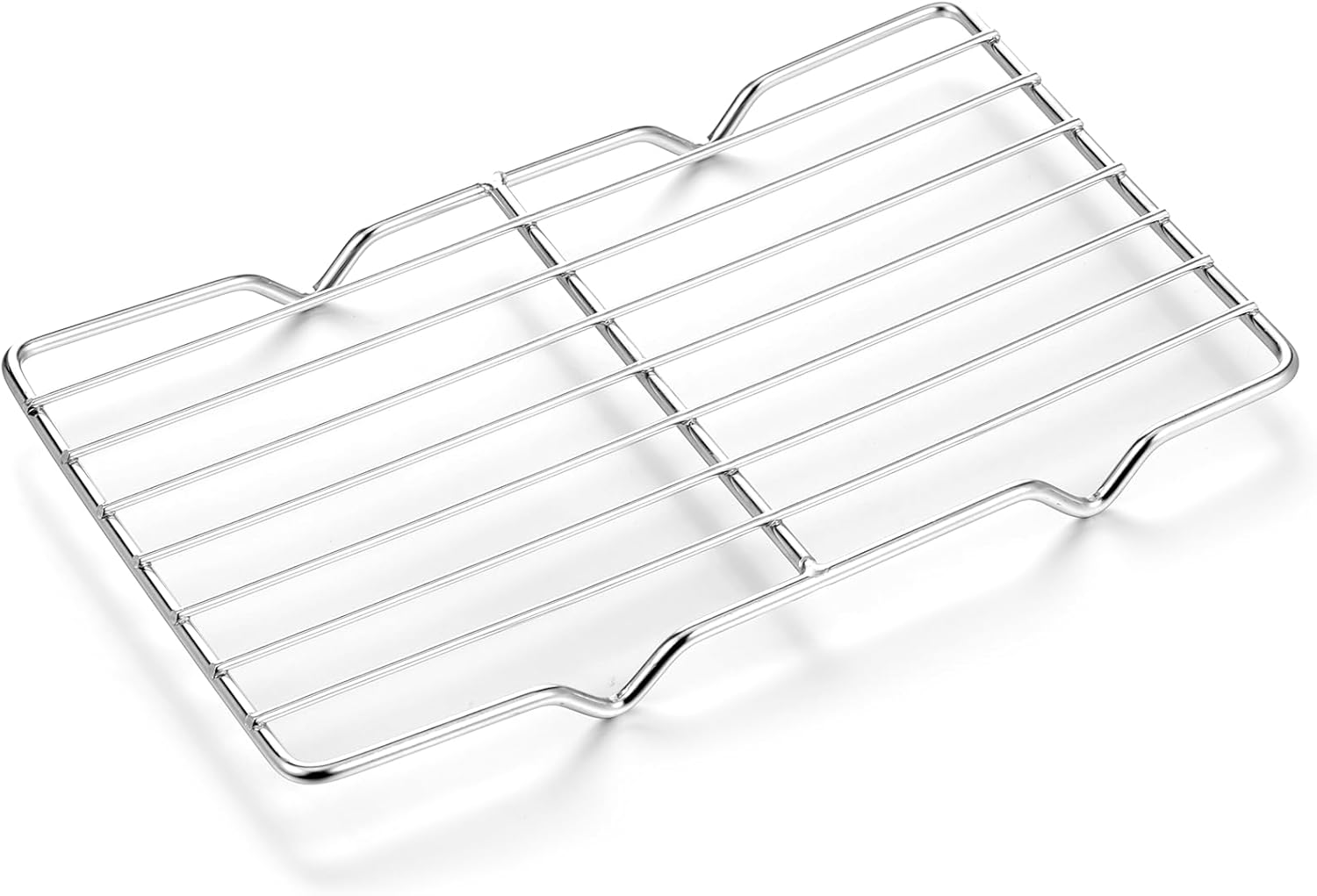 Roasting Rack Stainless Steel Wire Rack for Baking Sheet 5.3 x 8.46 Inch Heavy Duty Wire Grate Oven Grill Rack Oven Rack Cooling Rack Baking Rack with 4 Legs Rectangle Wire Cooking Racks for Meat - Image 1