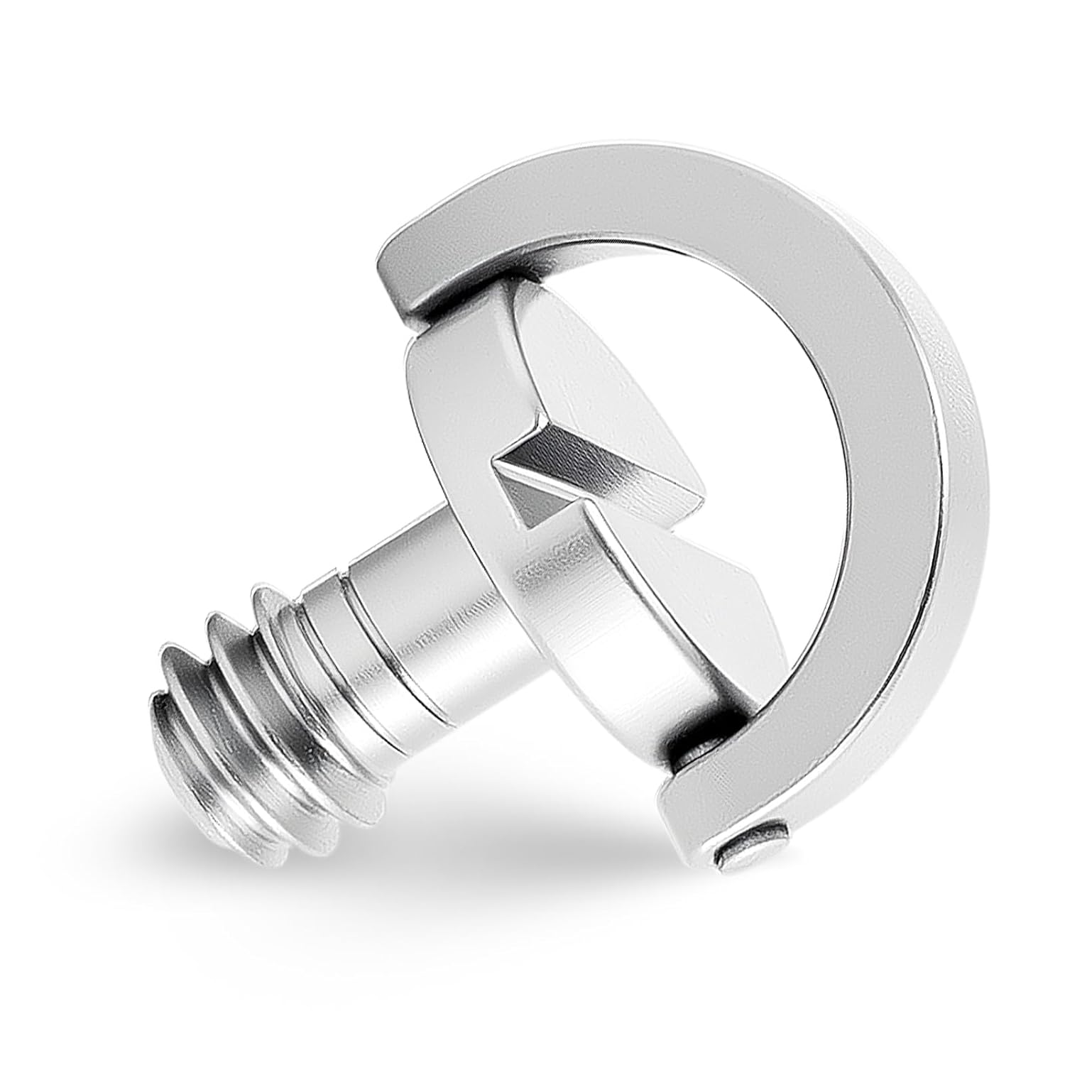 10 Pack Stainless Steel D Ring Screw Hinged Holder, 1/4