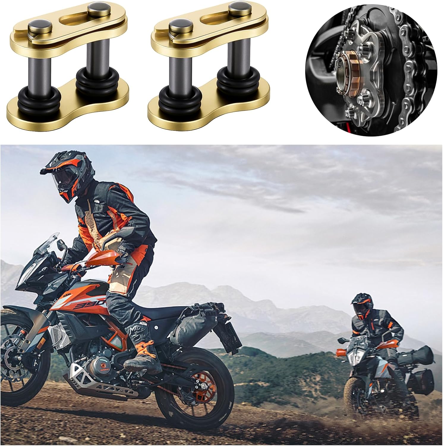4 Pcs 525 Chain Connecting Master Link with O-Ring Seal 525 Motorcycle Chain Drive Chains for Motorcycle ATV Quad Dirt Bike - Image 5