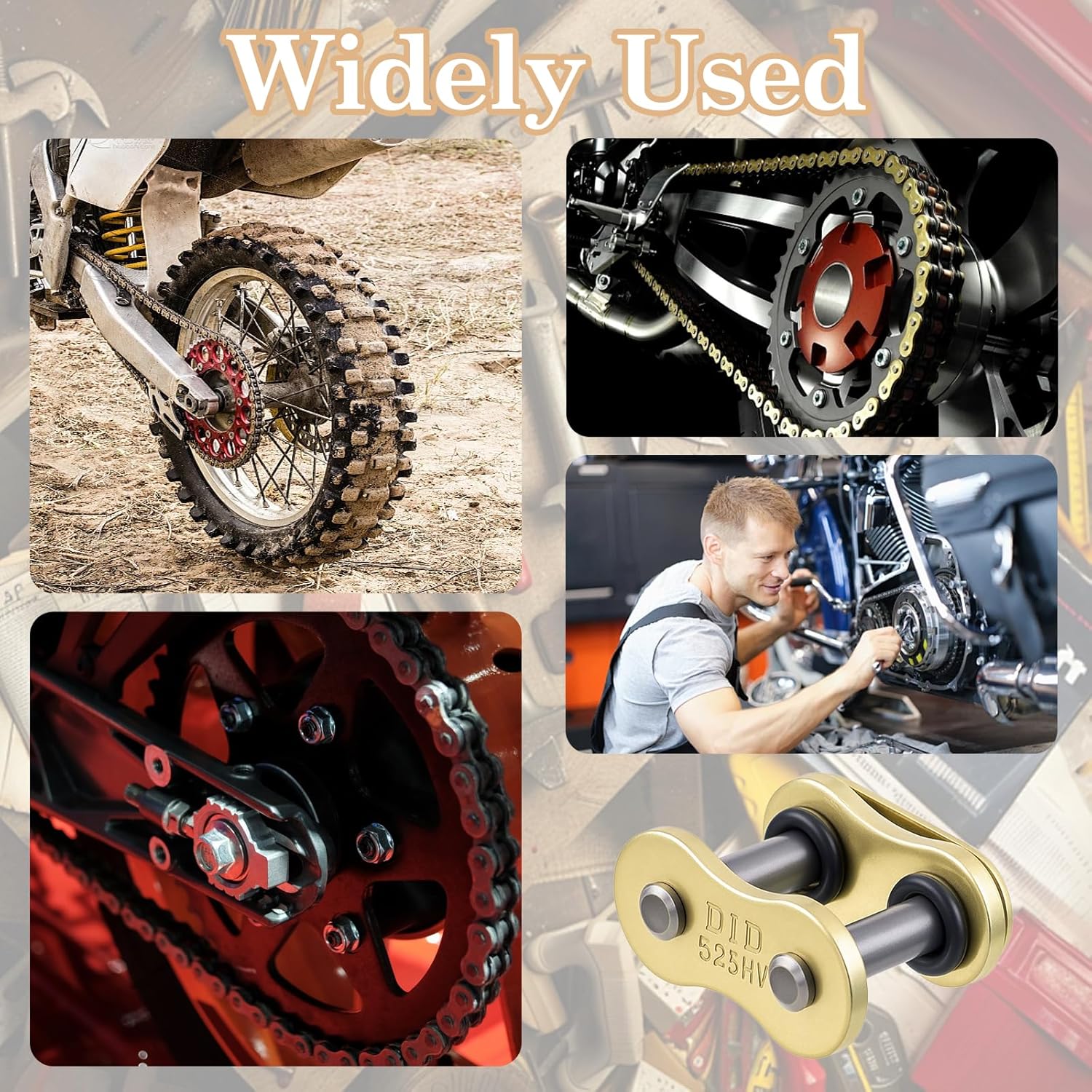4 Pcs 525 Chain Connecting Master Link with O-Ring Seal 525 Motorcycle Chain Drive Chains for Motorcycle ATV Quad Dirt Bike - Image 7
