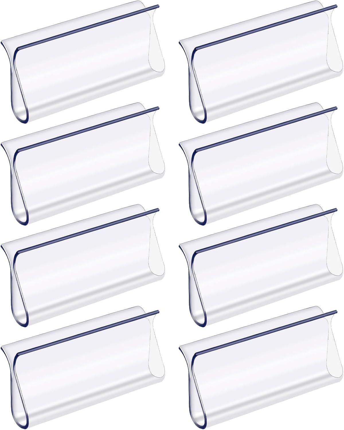 8 Pack Roller Window Shades Pulls, Clear Plastic Window Shades Hem Grips Handles R Type Windows Blinds Shade Pull Down Replacement Accessories for Roller Blinds, Home, Rv, Office, Hotel - Image 1