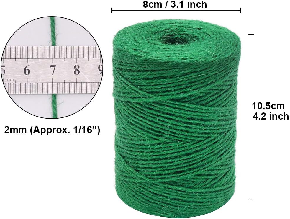 Garden Twine, 656 Feet 2mm Green Jute Twine for Gardening, Plant Ties for Climbing Plants, Tomatoes, Vegetables, Crafts - Image 7