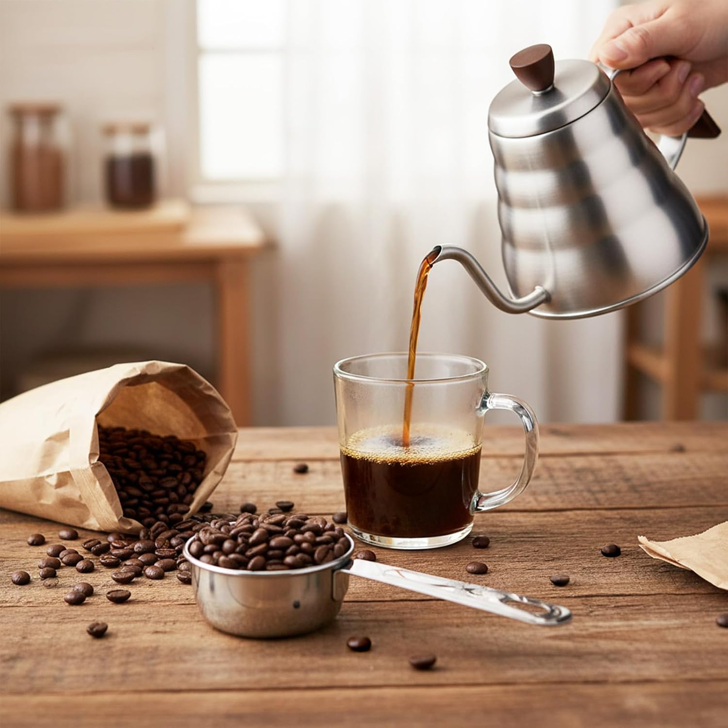 2 Pcs 1/4 Cup Stainless Steel Measuring Cup, 60ml, 2oz Metal Measuring Cups Coffee Measuring Cups Measure Scoop or Cooking, Baking, Kitchen Wet and Dry Ingredients, Dishwasher Safe - Image 4