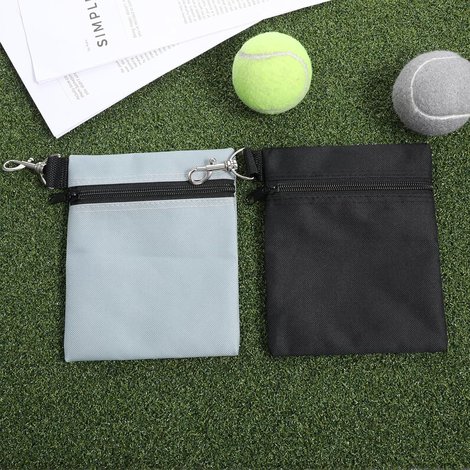 2 Pack Golf Ball Bag, Golf Tee Bag Pouch 6.7