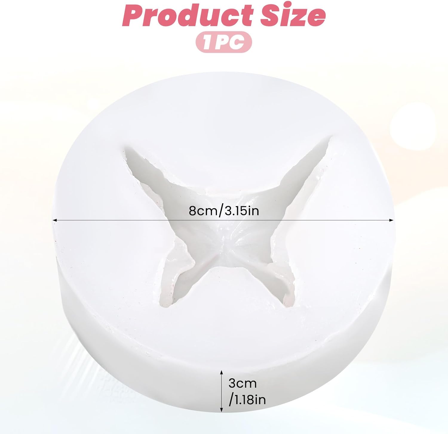 3D Flower Butterfly Silicone Molds, Butterfly Chocolate Fondant Soap Mold Double Layered Epoxy Resin Molds for Candy, DIY Scented Candles, Plaster, Cake Decorating and Crafts (White) - Image 2