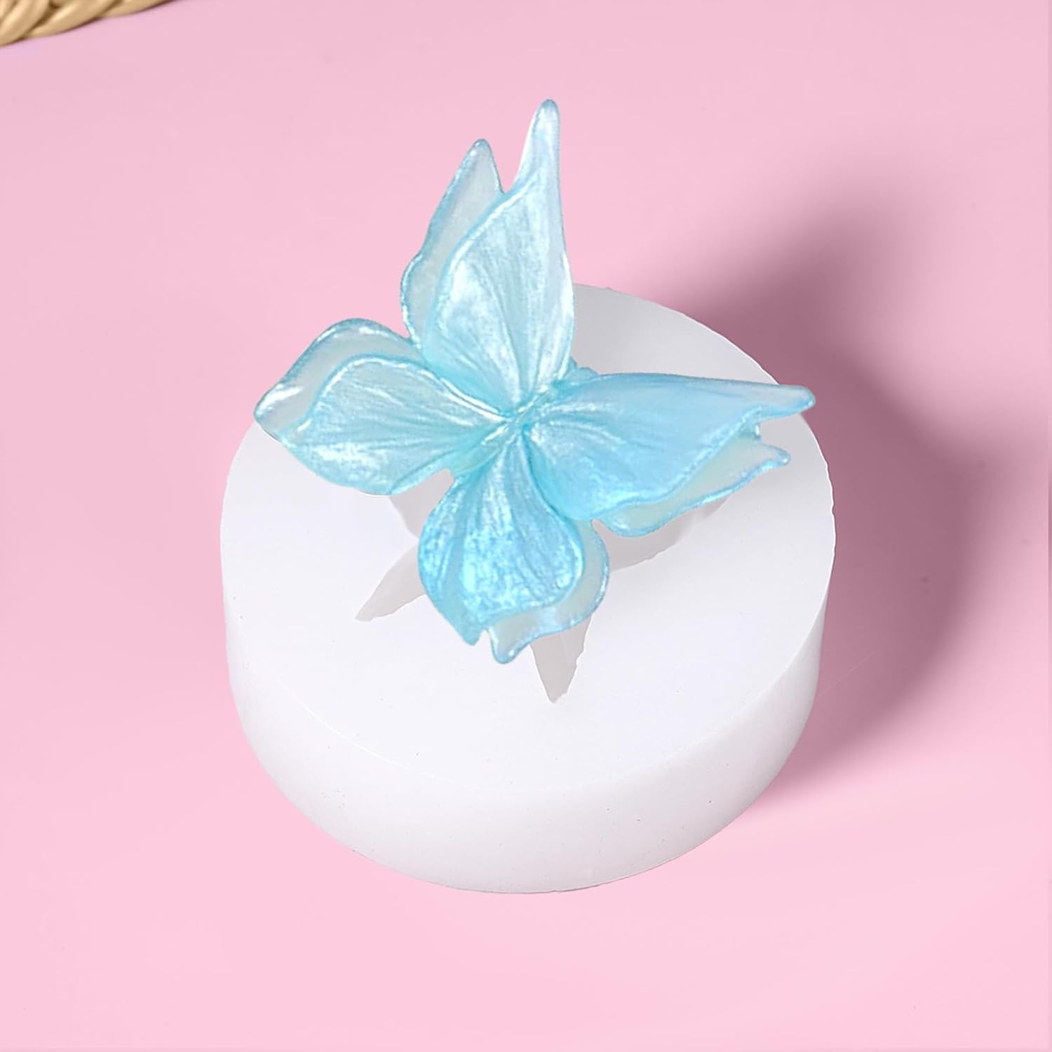 3D Flower Butterfly Silicone Molds, Butterfly Chocolate Fondant Soap Mold Double Layered Epoxy Resin Molds for Candy, DIY Scented Candles, Plaster, Cake Decorating and Crafts (White) - Image 7