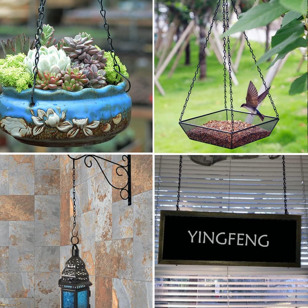 10 Pack 9.5 Inch Black Hanging Chains, Garden Plant Hangers for Hanging Bird Feeders, Billboards, Chalkboards, Basket, Planters, Lanterns, Wind Chimes and Decorative Ornaments Etc. - Image 5