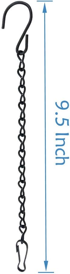 10 Pack 9.5 Inch Black Hanging Chains, Garden Plant Hangers for Hanging Bird Feeders, Billboards, Chalkboards, Basket, Planters, Lanterns, Wind Chimes and Decorative Ornaments Etc. - Image 6