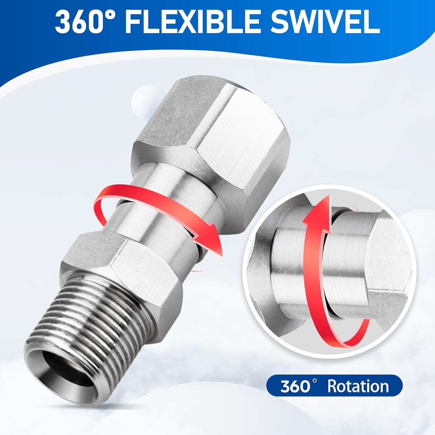 Pressure Washer Swivel Fitting, 3/8