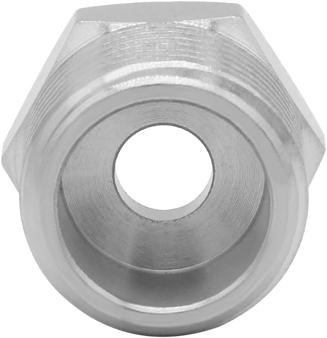 1/2 G Male to 3/8 Compression Female Thread Bushing Pipe Fitting, Nickel Plated Brass Reducer Faucet Connector Water Hose Adapter, Supply Line Adapter for RV Kitchen Bathroom Plumbing 2PCS - Image 8