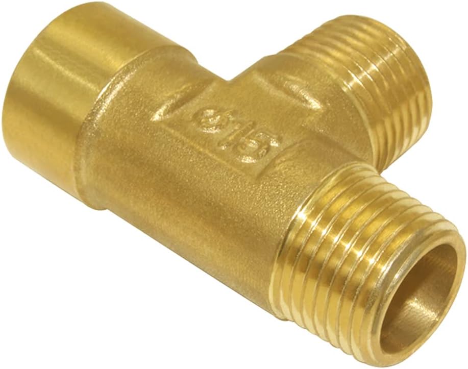 Brass Pipe Fitting Barstock Tee 3 Way NPT 1/2