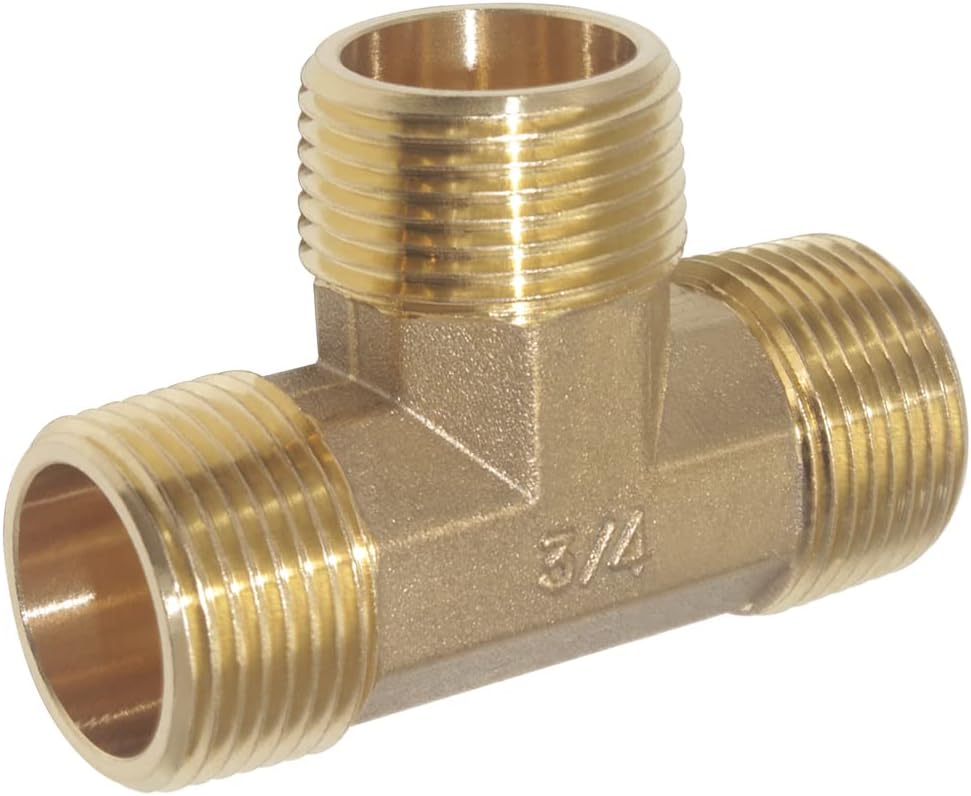 Brass Pipe Fitting Barstock Street Tee T 3 Way NPT 3/4