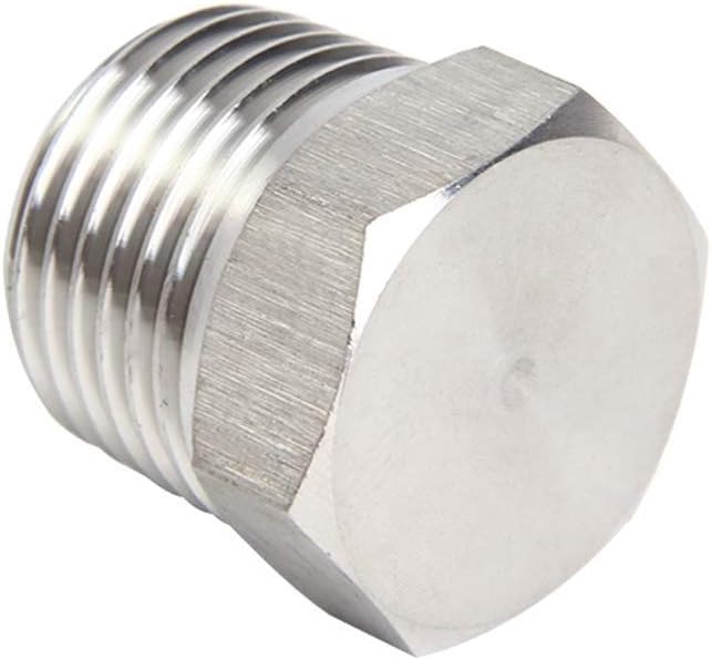 4Pcs Stainless Steel Outer Hex Thread Socket Pipe Plug Fitting 1/4