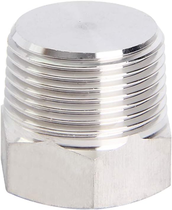 4Pcs Stainless Steel Outer Hex Thread Socket Pipe Plug Fitting 1/4