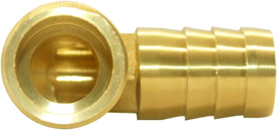 Brass Hose Fitting, 90 Degree Elbow, 1/2