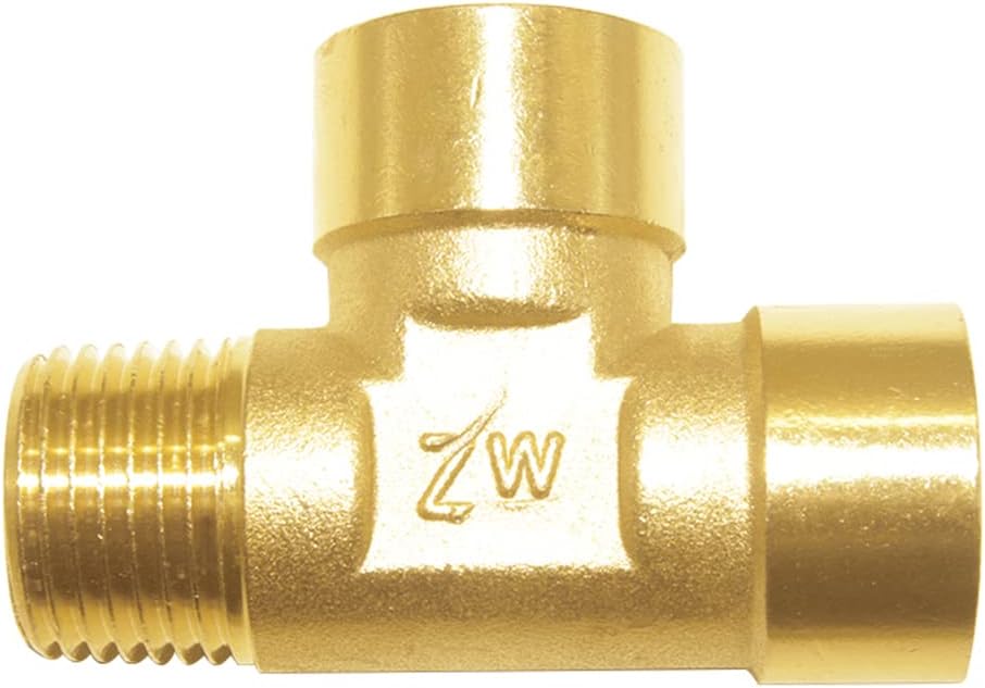 Brass Pipe Fitting Barstock Tee 3 Way NPT 1/2