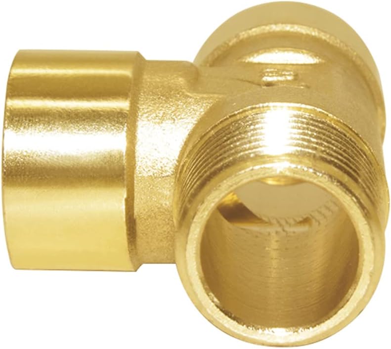 Brass Pipe Fitting Barstock Tee 3 Way NPT 1/2