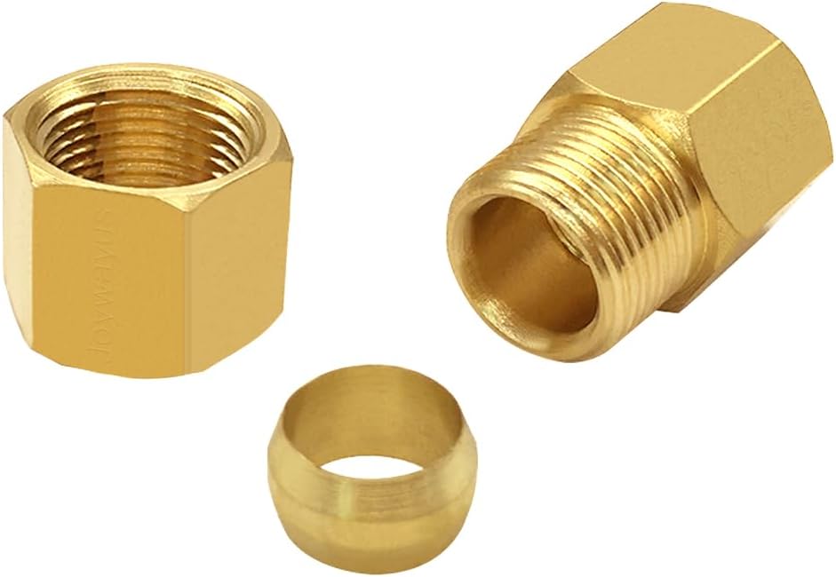 Brass Compression Tube Pipe Fitting 3/8