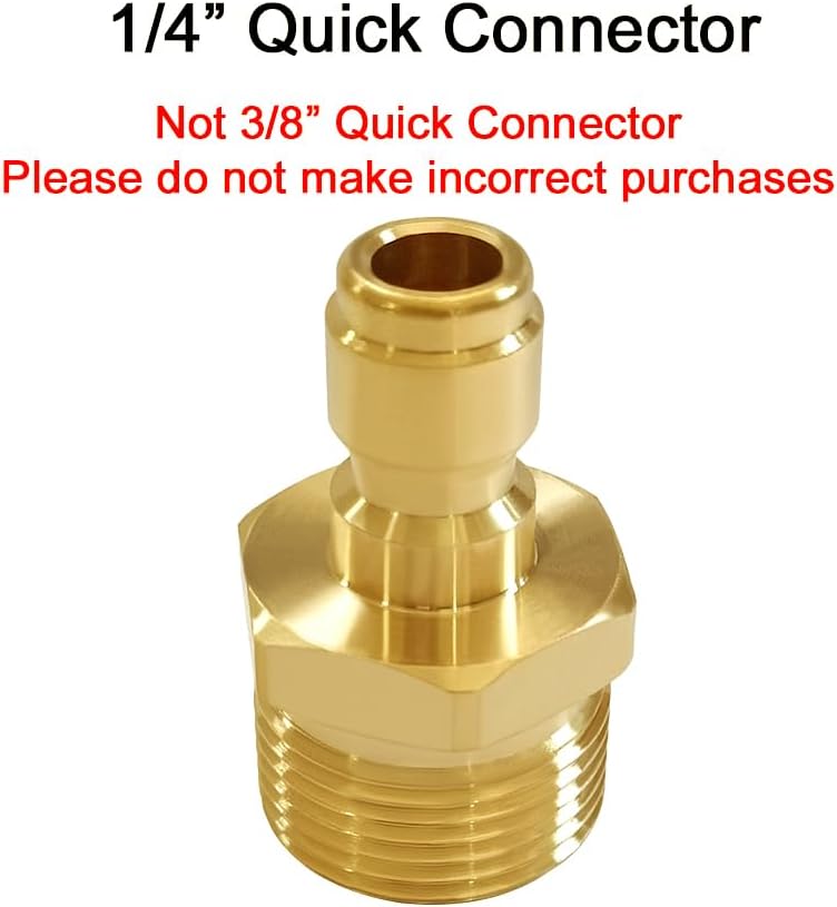 Pressure Washer Coupler M22-14mm Male Thread to 1/4
